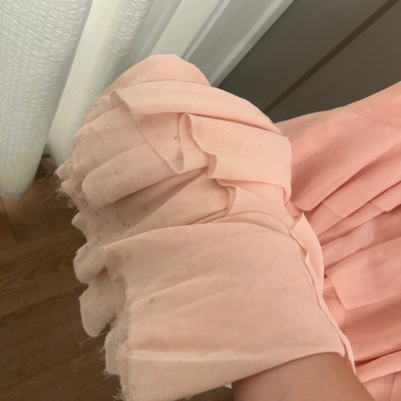 Strapless Pink Ruffle Dress - Picture 3 of 4